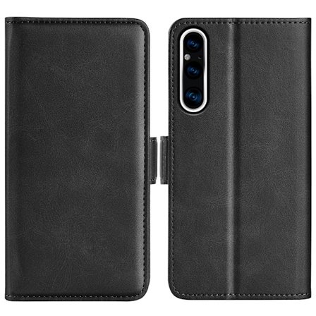 SKALO Sony Xperia 1 V Premium Plånboksfodral - Svart