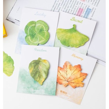 Luovat lehdenmuotoiset tarralaput n kertaa tarralappupaperi ins-koriste unohda muistilappu viestitarralappu