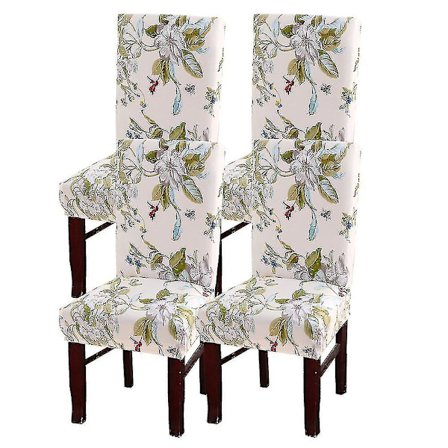 4 kpl Joustava ruokatuolin päällinen, yksinkertainen moderni kotitalousjakkarapäällinen