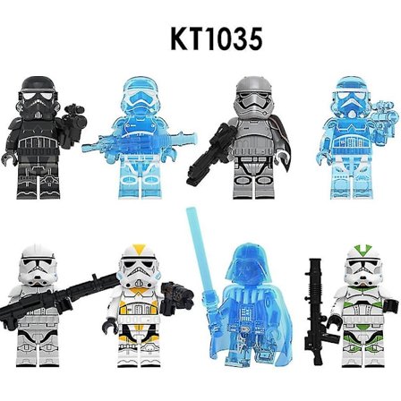 8 st/set Star Wars-serie Minifigur Byggklossar Monterade Figurer Leksaker för Barn Gåvor