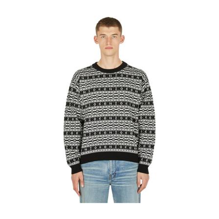 Kenzo, Knitwear Zwart, Heren, Maat:S,wol