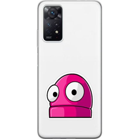 Yhteensopiva Puhelinkuori Xiaomi Xiaomi Redmi Note 11 Pro 5G Pinkki sarjakuvahahmo suurilla silmillä leikkisässä ja humoristisessa tyylissä