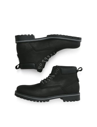 Jack & Jones Jfwqueensway Leather Boot Sn - Black - 46