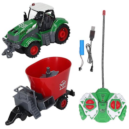 Kaukosäädöllä ohjattava traktori, 4 kanavaa, korkea simulaatio, maatilan ajoneuvolelu sisä- ja ulkokäyttöön
