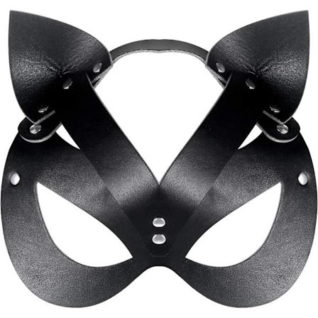 Sort Kat Maske Kvinder Kat Kostume Læder Maskerade Maske Cosplay