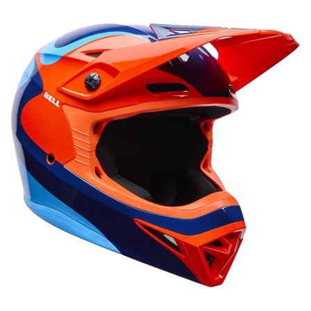 Casco MX BELL MX10 Mips Wave Naranja/Azul S