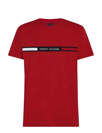 Hilfiger Chest Insert Tee Red Tommy Hilfiger