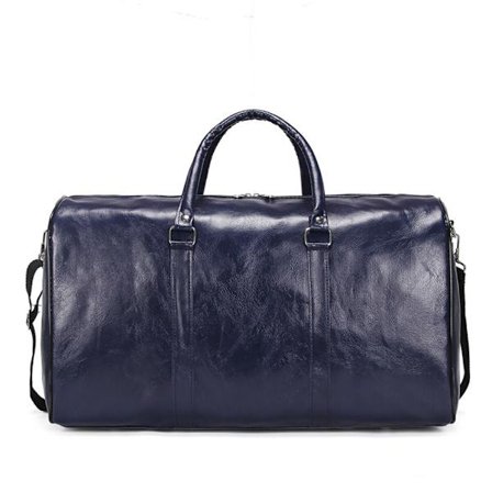Bagage Holdall PU Læder Duffle BLÅ