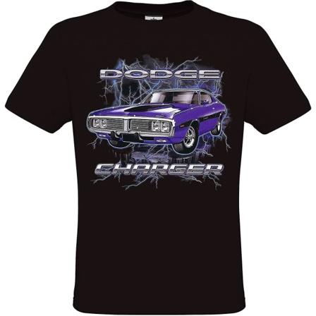 Ethno Designs Dodge Charger - American Muscle Cars - Vintage Rockabilly & Rock 'n Roll T-shirt för män - Normal passform XL