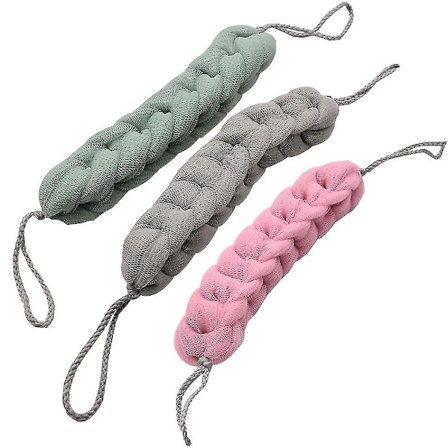 3pcs Double Head Hanging Bath Towel Bath Sponge