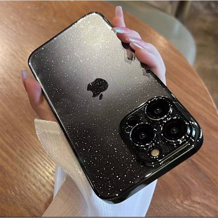 iPhone 17 Pro Skal Mörkgrön Elektropläterad Glitter Ultratunn Fulltäckande Stötsäker