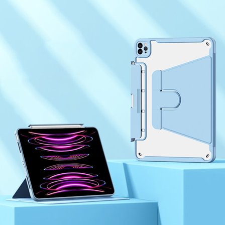 iPad 11 11th Gen / 10.9 10th Gen 2022/2025 Skal med Avtagbart Rotationsfodral i Läder