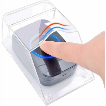 Transparent beskyttende etui til udendørs dørklokke, vandtæt, trådløs, vægmontering - 11 x 6 x 5 cm