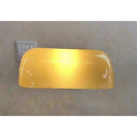 Udskiftningsskærm til Banker's Lampe - Flerfarvet Glas Gul Bordlampe (Enkelt) 25-26s[D]