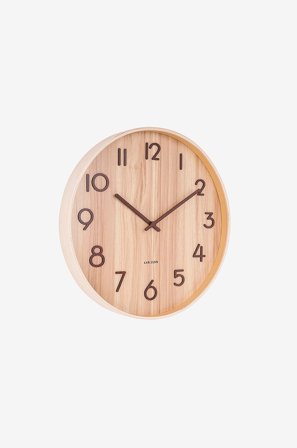 Karlsson - Veggklokke Pure Large - Brun - Veggklokker & bordklokker - Fra Homeroom