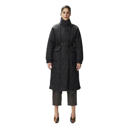 Gestuz, Evala GZ Quilted Coat Zwart, Dames, Maat:L