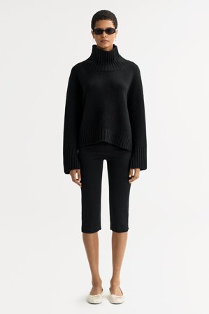 Soft Goat - Girlfriend turtleneck - Women cashmere sweater - M - Black