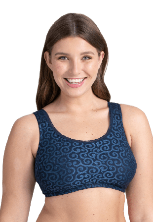 Miss Mary of Sweden Curly Relax Tanktop Bh Utan Bygel Dam Blå 90c