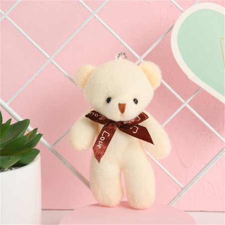 Teddy Bear Plyschleksaksnyckelring och Siamese Bear Small Gift Keycha Blue