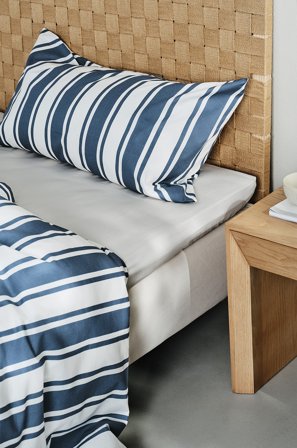 Jotex - Putetrekk 50x90 Cm Økologisk Blå/hvit - DEBBIE - Kjøp Putevar hos Jotex