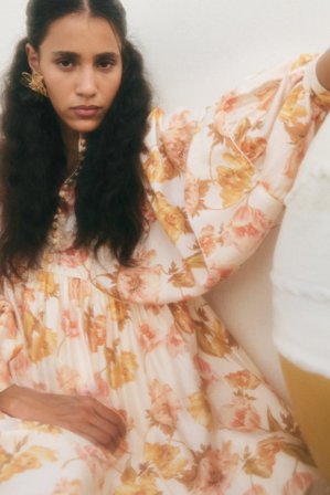 Malina - Tyra mini dress - 46 - Cream Peony