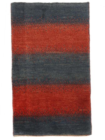 Orientalischer Gabbeh Teppich 60X90 Schwarz/Dunkelrot (Wolle, )
