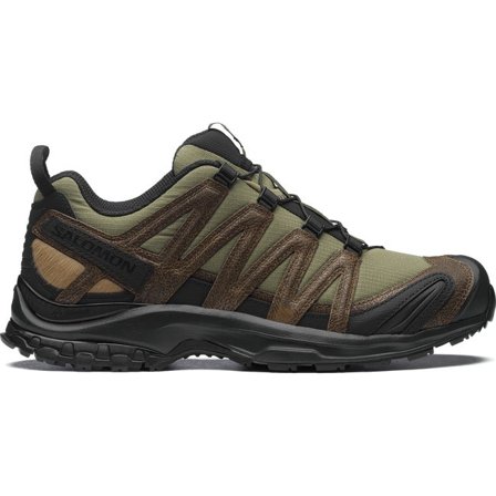 Salomon - Sneakers Xa Pro 3d Distressed Leather - Dark Earth / Black / Deep Lichen Green - 38⅔