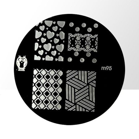 Stempelplade - Negledekorationer - m95 - Rund