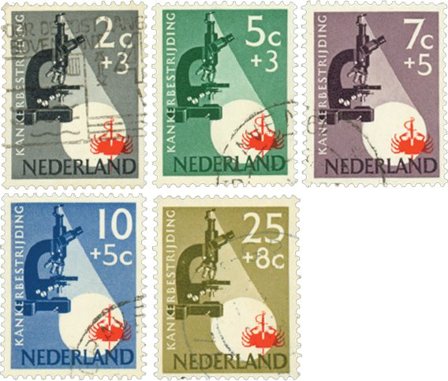 Holland 1955 - NVPH 661-665 - Stemplet
