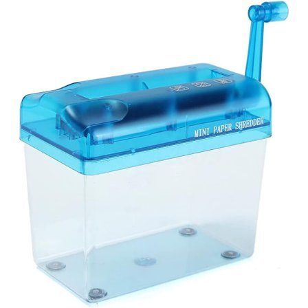 Mini Manuell Pappersförstörare, Portabel Kontorshandpappersförstörare för Papper