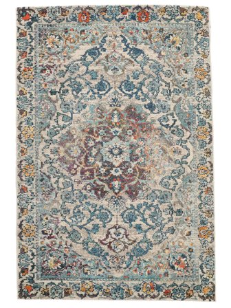 Cheverny 160X230 Blue/Cream White Medallion Rug