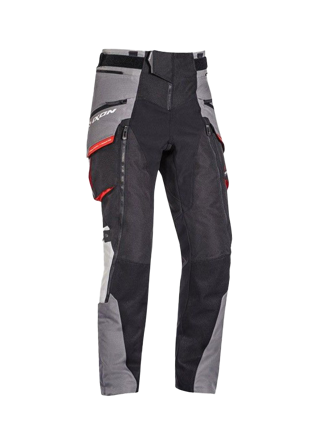 Pantaloni Moto Ixon Ragnar Nero/Grigio/Rosso S