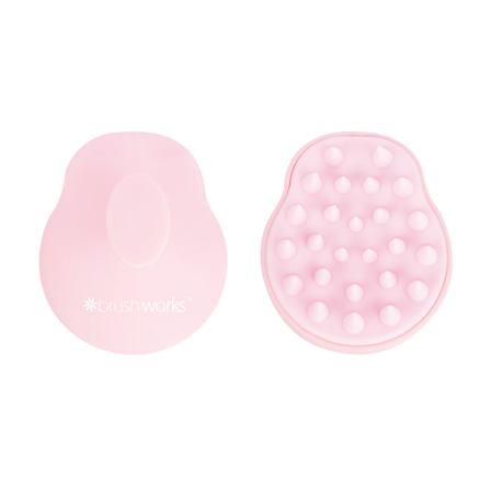 Brushworks Massaging Shampoo Brush, Rosa, 1 stk.