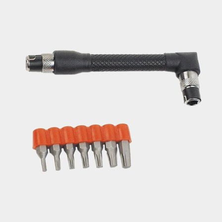 Sada šroubováků BR-M Angled-handle Bits Holder, pravoúhlá, s držákem bitů a sadou bitů (7 dílů)