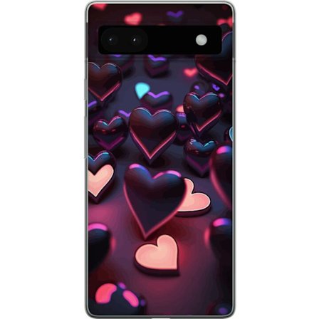 Kompatibelt Mobildeksel til Google Google Pixel 6a Midnattshjerter