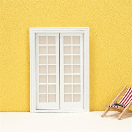1Setti 1:12 Dollhouse Mini White Door DIY -materiaali