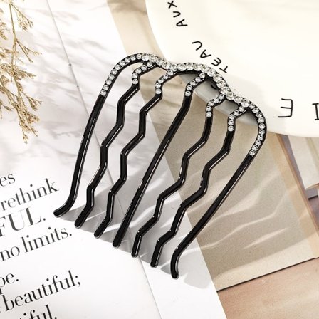 3 stk U-formet hårkamplade Syvtands hårspænde B B