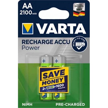 VARTA Recharge Accu Power AA battery 2100 mAh, 2-pack
