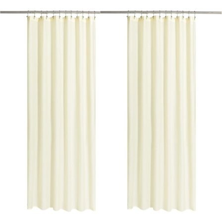 Vandtæt stof bruseforhængsforing, vaskbar, stof bruseforhængsforing, letvægts bruseforhængsforing, 200x180cm 2 stk