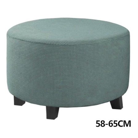 REA!! Fotpallsskydd Rund Ottoman Överdrag Avtagbart Enfärgat Vardagsrum