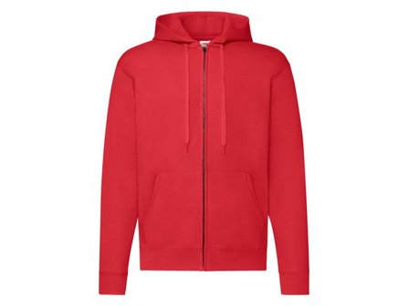 FRUIT OF THE LOOM Zip Hoodie röd S - Lyreco - Yrkeskläder - Tröjor och Sweatshirts - Zip-tröjor