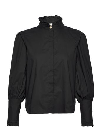 Maira Blouse Bluse Langærmet Sort BUSNEL