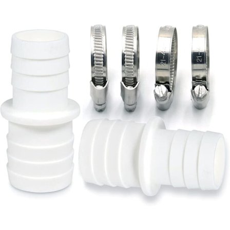 Pakke med Slangekoblinger med Spændebånd - Poolslangeadapter - Dobbelt Slangeende (2 x 32 til 38 mm)