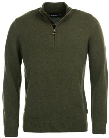 Barbour M's Holden Half Zip Dark Olive