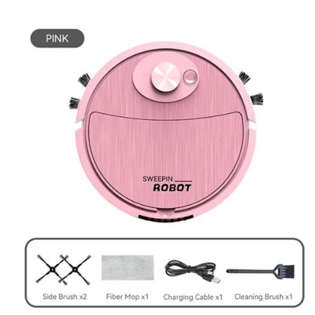 Intelligent Sweeper Robot Støvsuger PINK