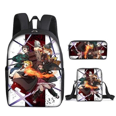 New Demon Slayer's Blade Elementary School Theme School Bag 3 Piece Set