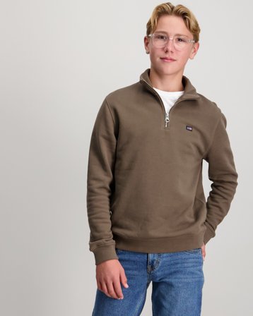 Lexington Terry Organic Cotton Half-Zip Sweater Grün Pullover Jungen - Kids Brand Store