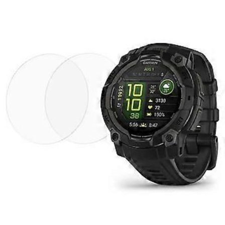 2 st Skärmskydd för Garmin Instinct 3 45mm Härdat Glas 2.5D HD Klockskärmsfilm