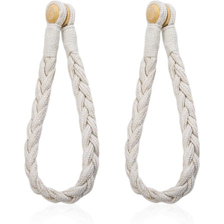 Par Flettede Twist Gardinbånd, Hvide Bomuldsreb Gardinbånd, Enkle Magnetiske Gardinbånd, Gardinbeslag Tilbehør.