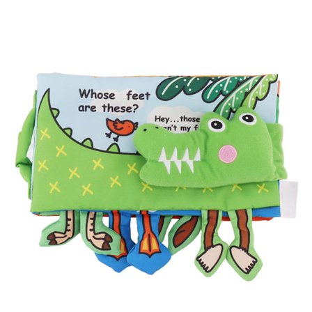 Højkontrast Blød Baby Kludbog Pædagogisk Sensorisk Krinkle Legetøj Tidlig Læring